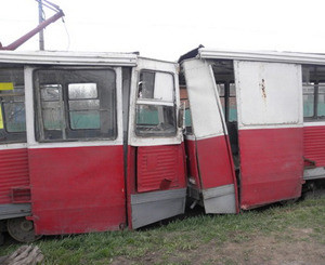 В Мариуполе столкнулись два трамвая 