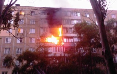 На выходных в Донцке горел многоквартирный жилой дом