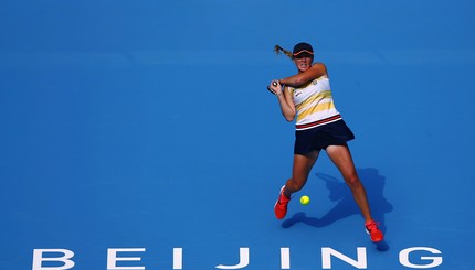 Украинская теннисистка Элина Свитолина на матче в Китае