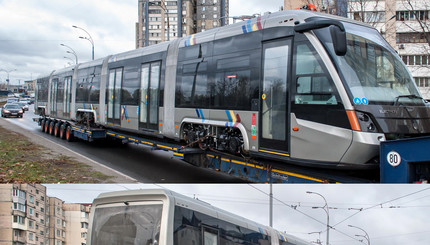 В Киев прибыл новый трамвай Electron