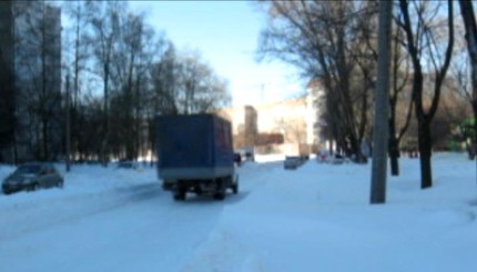 Донецк занесло снегом