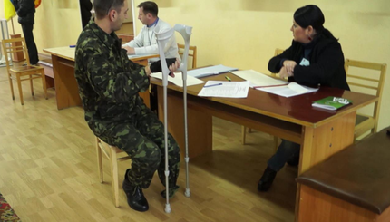 Голосование в киевском военном госпитале 