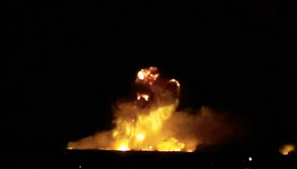 Масштабный пожар и взрывы в Виннице