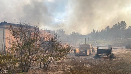 Пожар в Луганской области