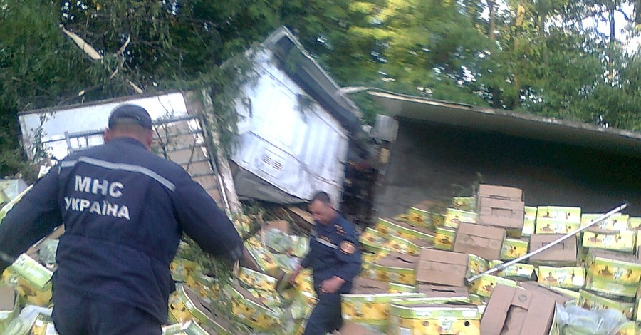 На Киевщине фура с бананами убила водителя