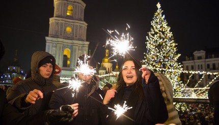 Новогодняя ночь на Софийской площади