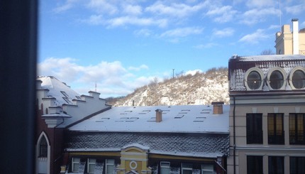 В Киеве выпал первый снег в этом году