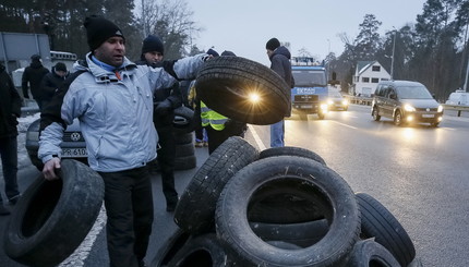 Автомитинг в Киеве: въезды в столицу перекрыты 
