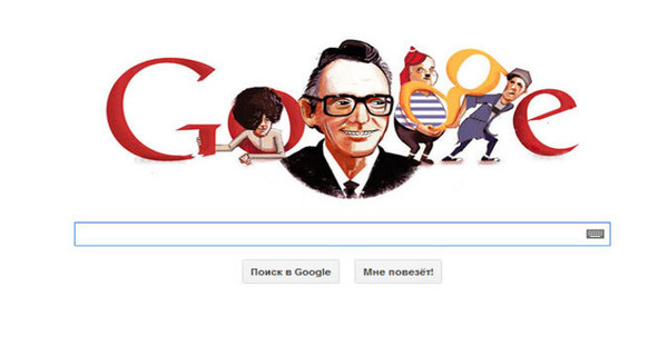 Google выпустил логотип к юбилею Леонида Гайдая