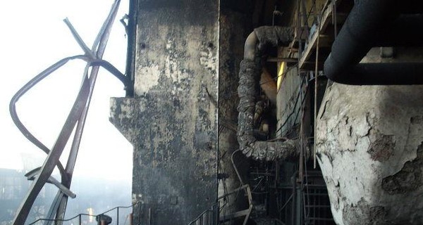 Углегорская ТЭС превратилась в пепелище