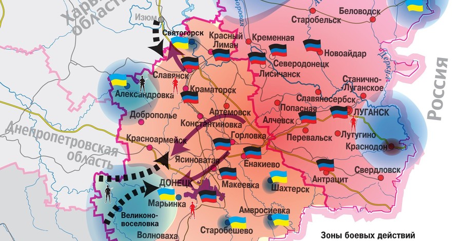 Кто контролирует территории Донбасса?