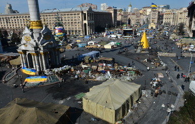 На киевском Майдане в день выборов президента усилены меры безопасности