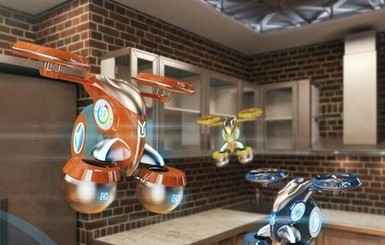 Киевский студент создал модель летающего робота-бармена