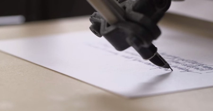 Инженеры придумали робота, который пишет красивым каллиграфическим почерком