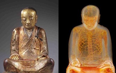 Китайские эксперты заявили, что статую Будды с мумией монаха внутри украли