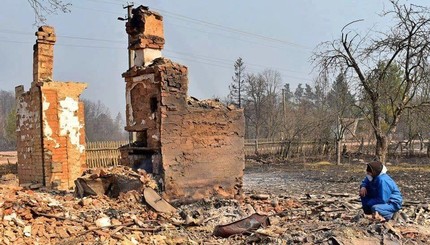 Последствия пожаров в Житомирской области. Сгоревшие села