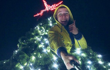 18-летний руфер покорил главную елку Чернигова