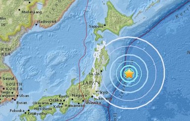 У берегов Японии произошло два землетрясения
