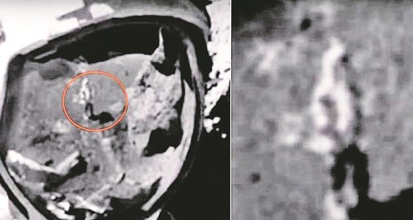 На снимке НАСА человек стоит на поверхности Луны без скафандра? 