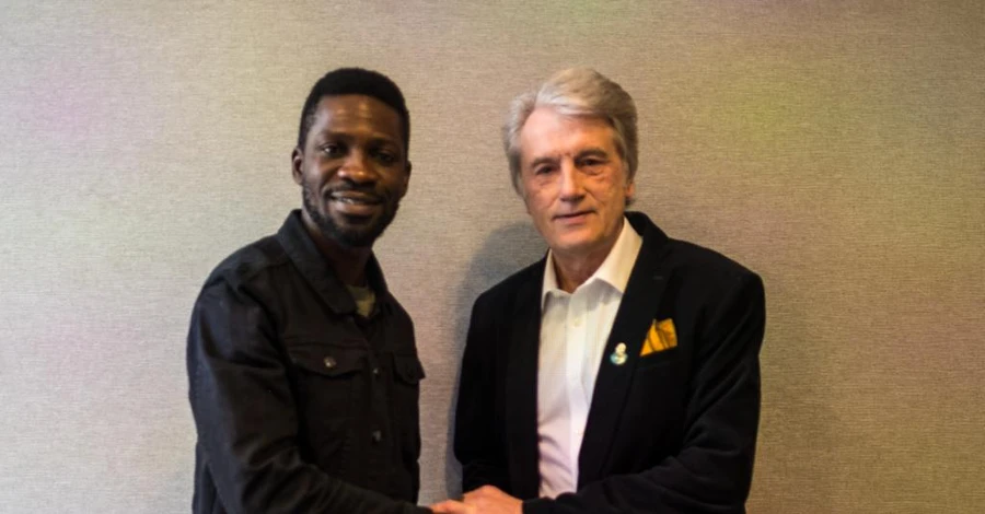 Угандийский певец и политик Боби Вайн встретился с Ющенко в Киеве 