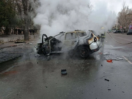 В Мелитополе взорвали автомобиль с двумя россиянами