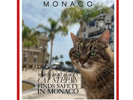 Харьковский кот Степан снялся для обложки журнала Times Monaco