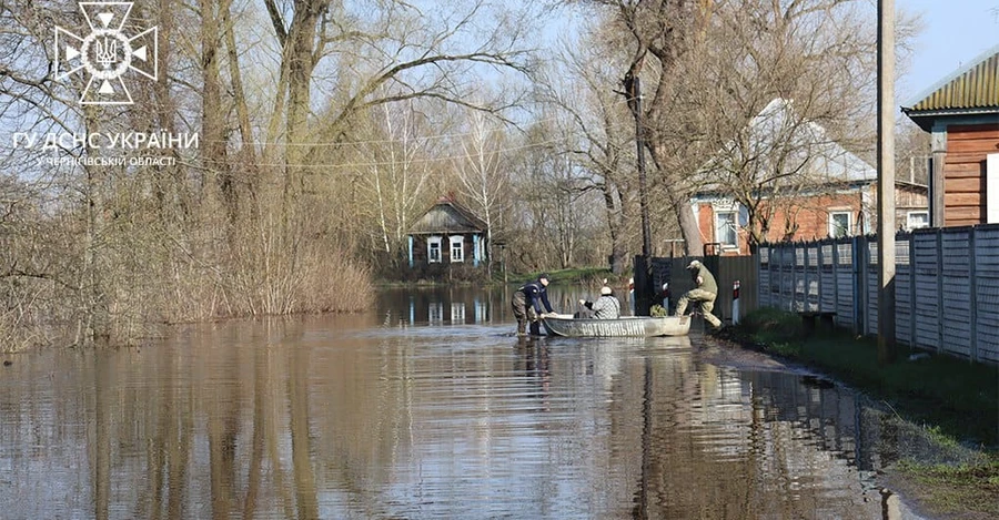 В Черниговском районе несколько сел затопило из-за подъема уровня воды в Днепре