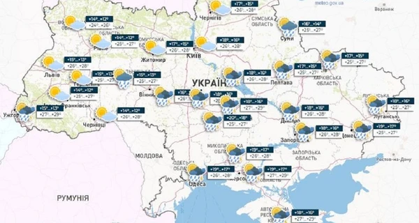 Погода в Украине на 21 июня: ночью дождь, днем ​​- жара