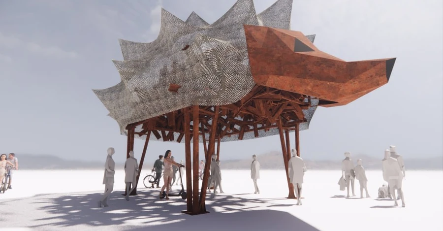 Украина представит на Burning Man-2023 мемориал из противотанковых ежей