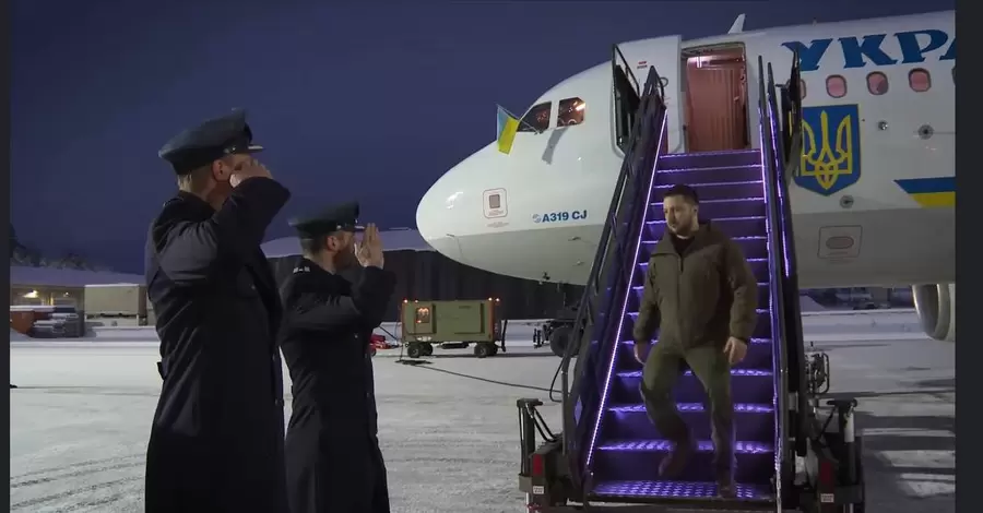 Президент Украины Владимир Зеленский прибыл из США в Норвегию
