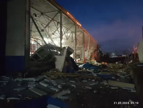 Склад онлайн-магазина Rozetka в Киеве поврежден из-за ракетной атаки РФ
