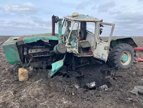 В Харьковской области тракторист подорвался на противотанковой мине