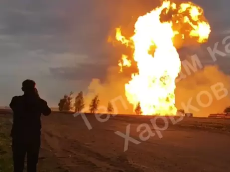 В Харьковской области вспыхнул пожар на газопроводе