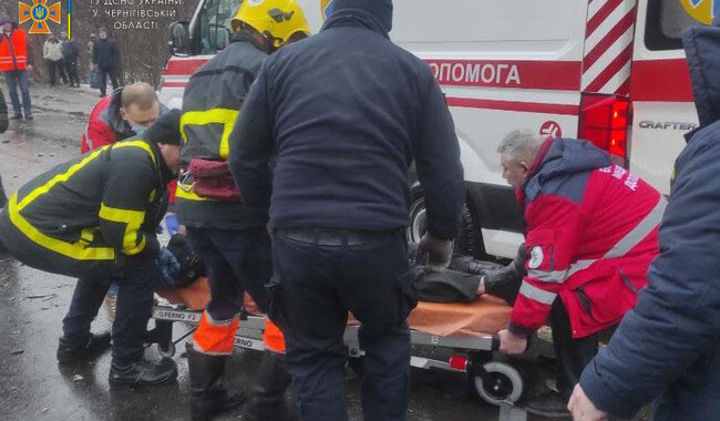 Авария под Черниговом. Фото: cn.dsns.gov.ua